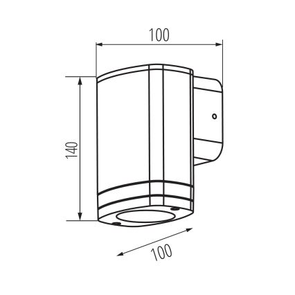 Vägglampa för utomhusbruk ZEVI 1xGU10/10W/230V IP54 svart