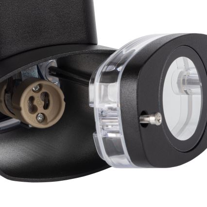 Vägglampa för utomhusbruk ZEVI 2xGU10/10W/230V IP54 svart