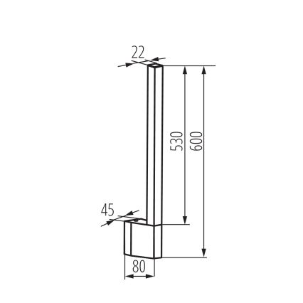 LED Utomhus Vägglampa YALTE LED/8W/230V 3000K IP54 svart