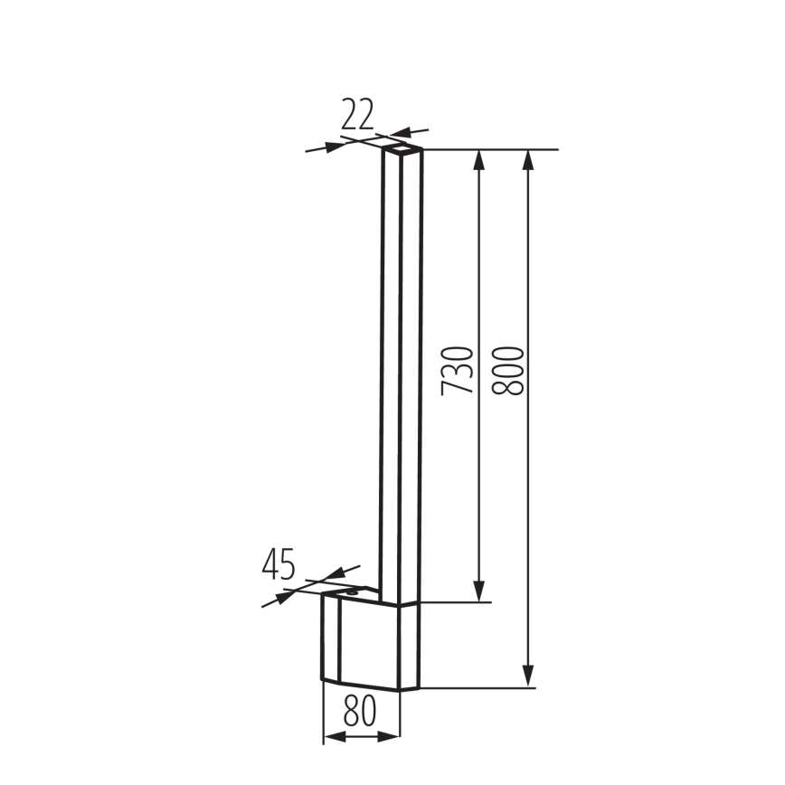 LED Utomhus Vägglampa YALTE LED/10W/230V 4000K IP54 svart