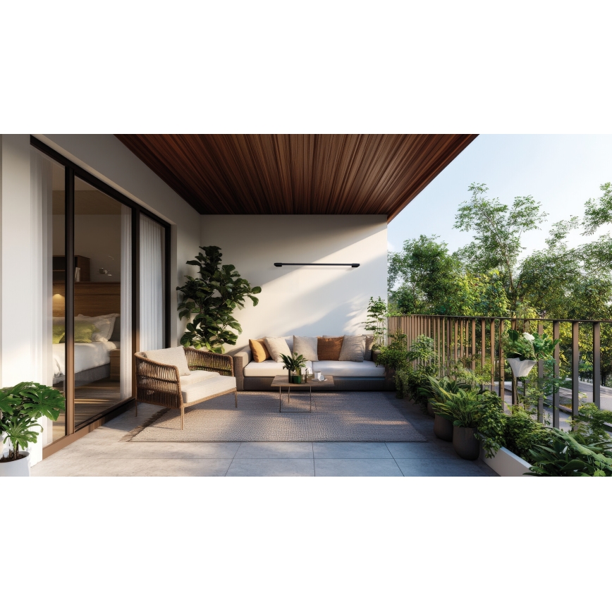 LED vägglampa för utomhusbruk YALTE LED/11W/230V 3000K IP54 svart