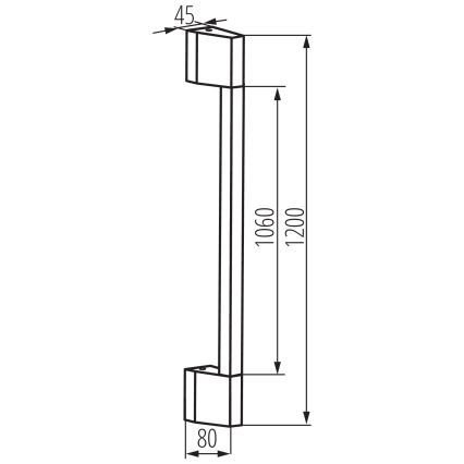LED vägglampa för utomhusbruk YALTE LED/11W/230V 3000K IP54 svart