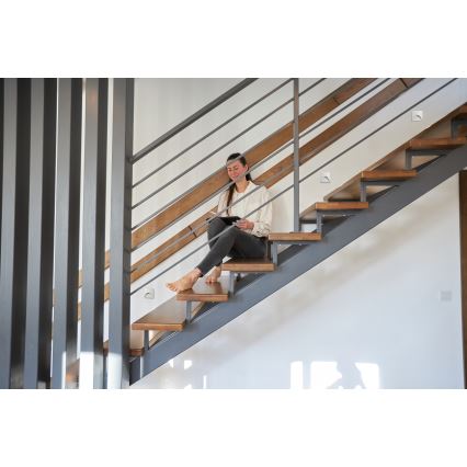 LED trapparmatur EXIN LED/2,5W/230V 3000K IP65 vit fyrkantig