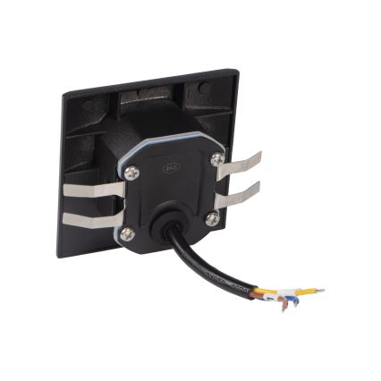 LED trapparmatur med rörelse- och skymningssensor EXIN LED/2,5W/230V 3000K IP65 svart, fyrkantig