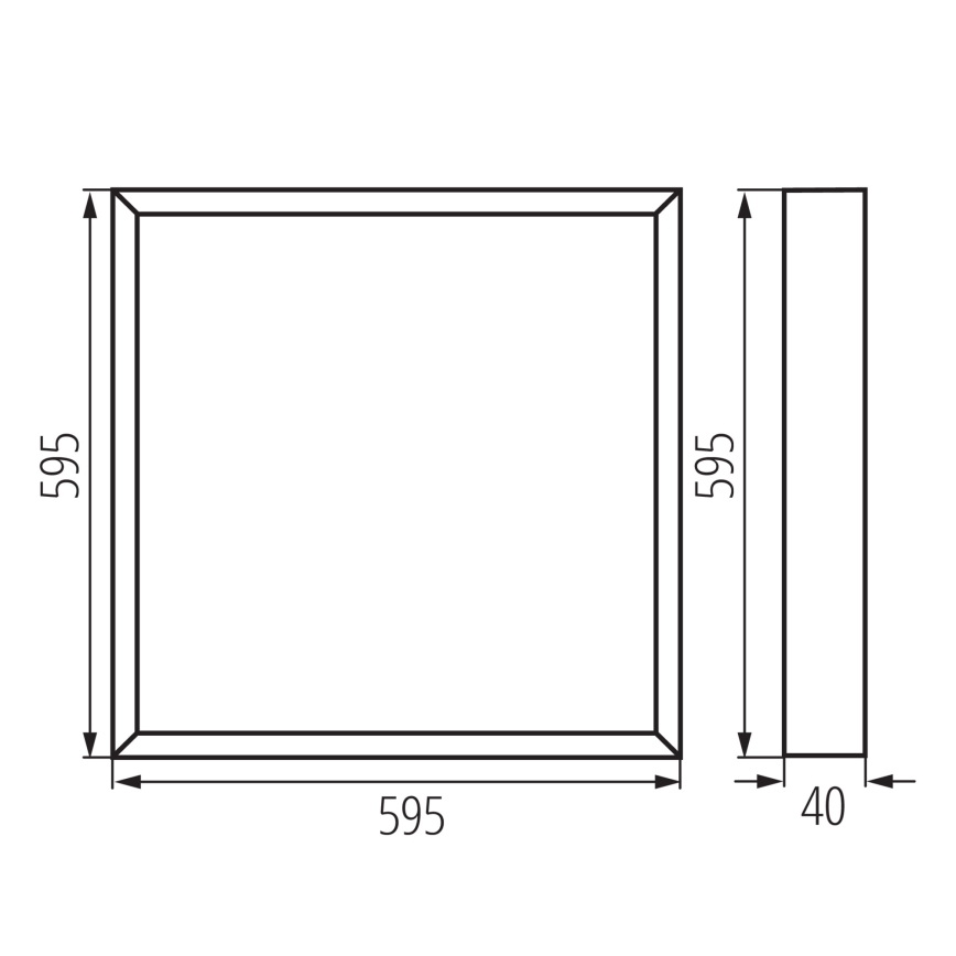 Ytmonterad LED-panel BLINGO AIO LED/40W/230V 3000/4000/6500K 60x60 cm CRI 90