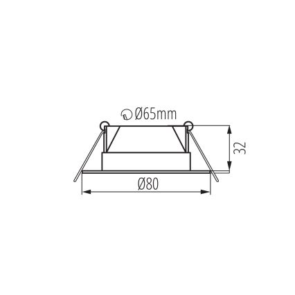 LED infälld downlight FIZU LED/4W/230V 3000/4000/6500K svart