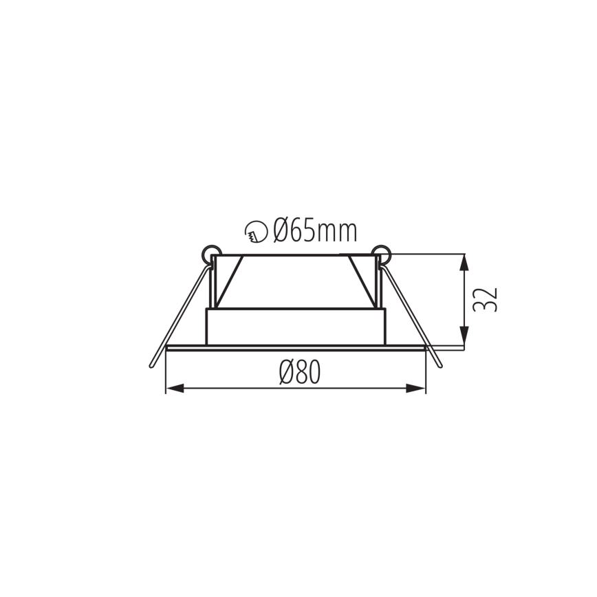 LED infälld downlight FIZU LED/4W/230V 3000/4000/6500K svart