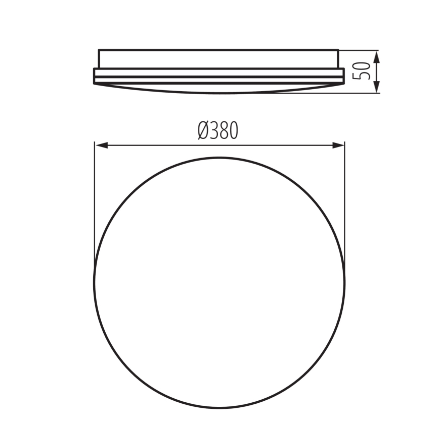 LED badrumstaklampa ENELO LED/24W/230V Ø 38 cm IP44