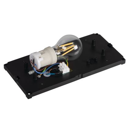 Utomhusvägglampa LERTO 1xE27/15W/230V IP54 svart