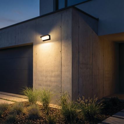 LED-utomhusväggarmatur LERTO LED/12W/230V IP54 svart