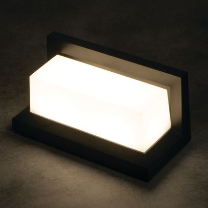 LED-utomhusväggarmatur LERTO LED/12W/230V IP54 svart