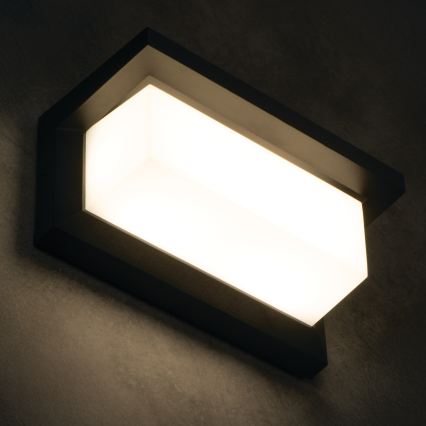 LED-utomhusväggarmatur LERTO LED/12W/230V IP54 svart