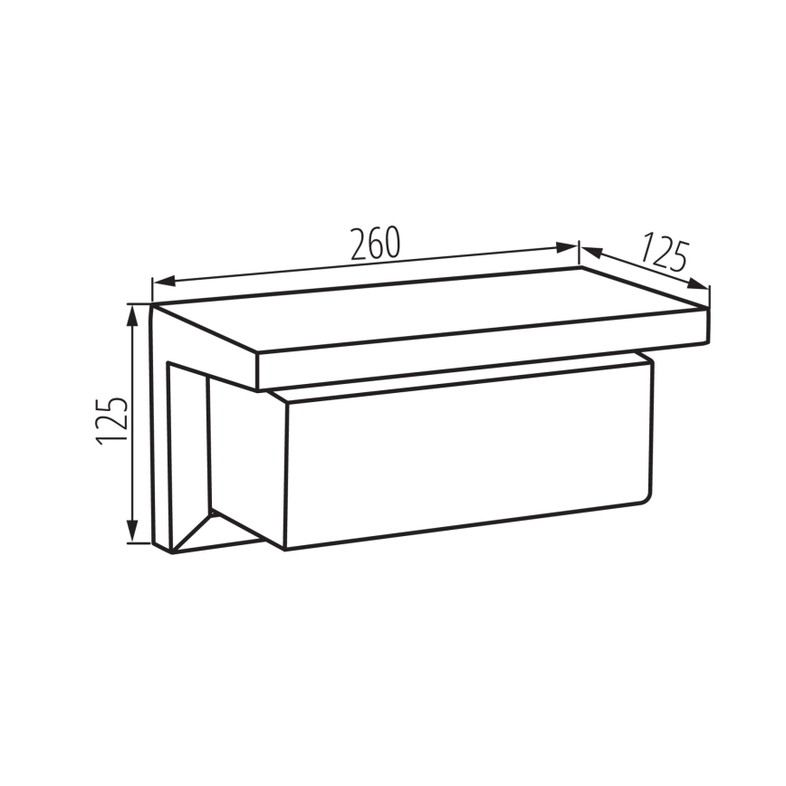 LED-utomhusväggarmatur LERTO LED/12W/230V IP54 svart