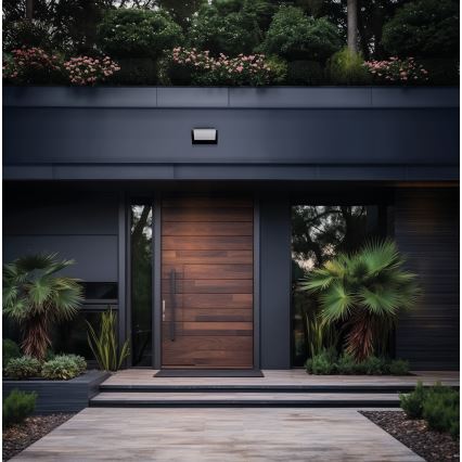 LED utomhusvägglampa med rörelse- och skymningssensor XERTO LED/20W/230V 3000/4000/6500K IP44 svart