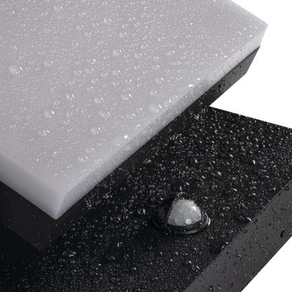 LED utomhusvägglampa med rörelse- och skymningssensor XERTO LED/20W/230V 3000/4000/6500K IP44 svart