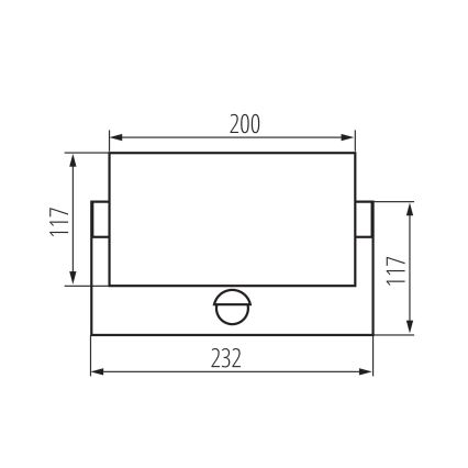 LED utomhusvägglampa med rörelse- och skymningssensor XERTO LED/20W/230V 3000/4000/6500K IP44 svart