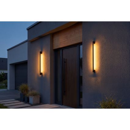 LED utomhusväggarmatur YALTE LED/8,5W/230V 3000/4000/6500K 93 cm IP54 svart