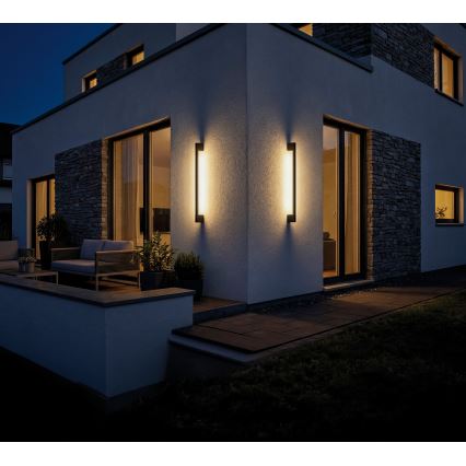 LED utomhusväggarmatur YALTE LED/8,5W/230V 3000/4000/6500K 93 cm IP54 svart
