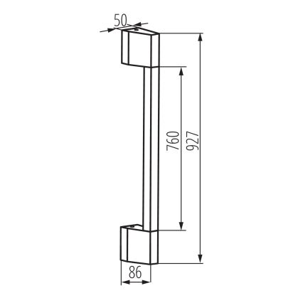 LED utomhusväggarmatur YALTE LED/8,5W/230V 3000/4000/6500K 93 cm IP54 svart