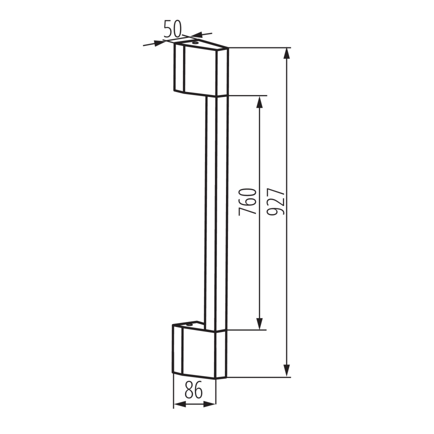 LED utomhusväggarmatur YALTE LED/8,5W/230V 3000/4000/6500K 93 cm IP54 svart