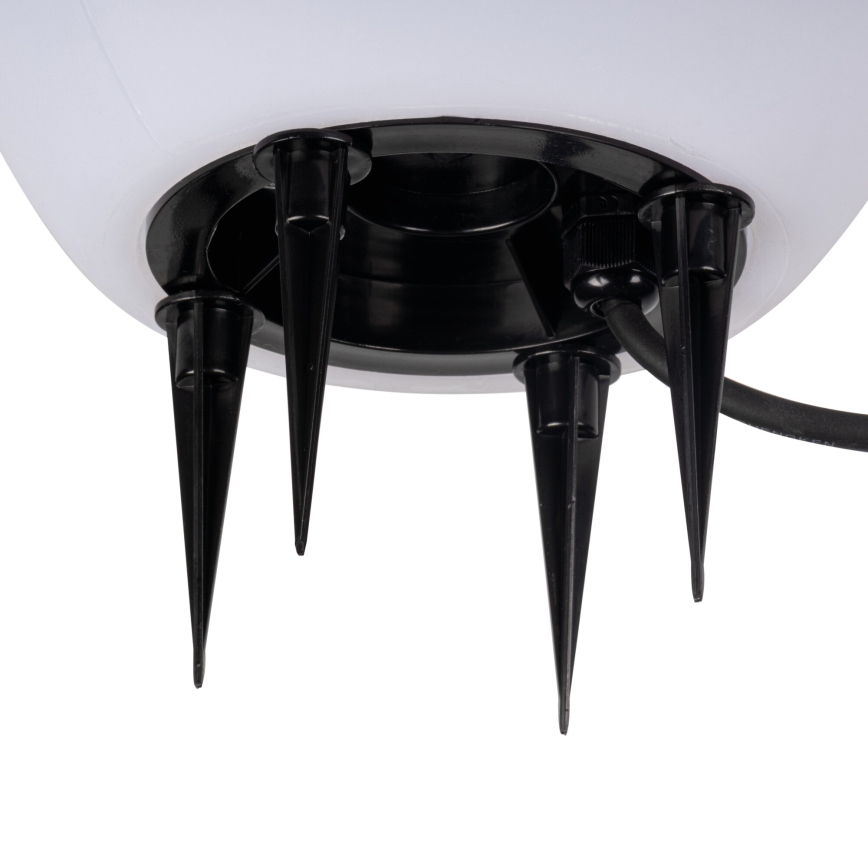 Utomhuslampa STONO 1xE27/15W/230V Ø 20 cm IP65 vit