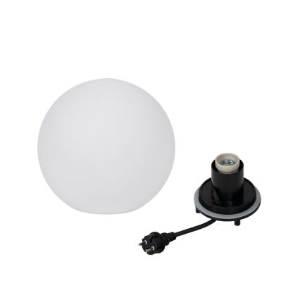 Utomhuslampa STONO 1xE27/15W/230V Ø 20 cm IP65 vit