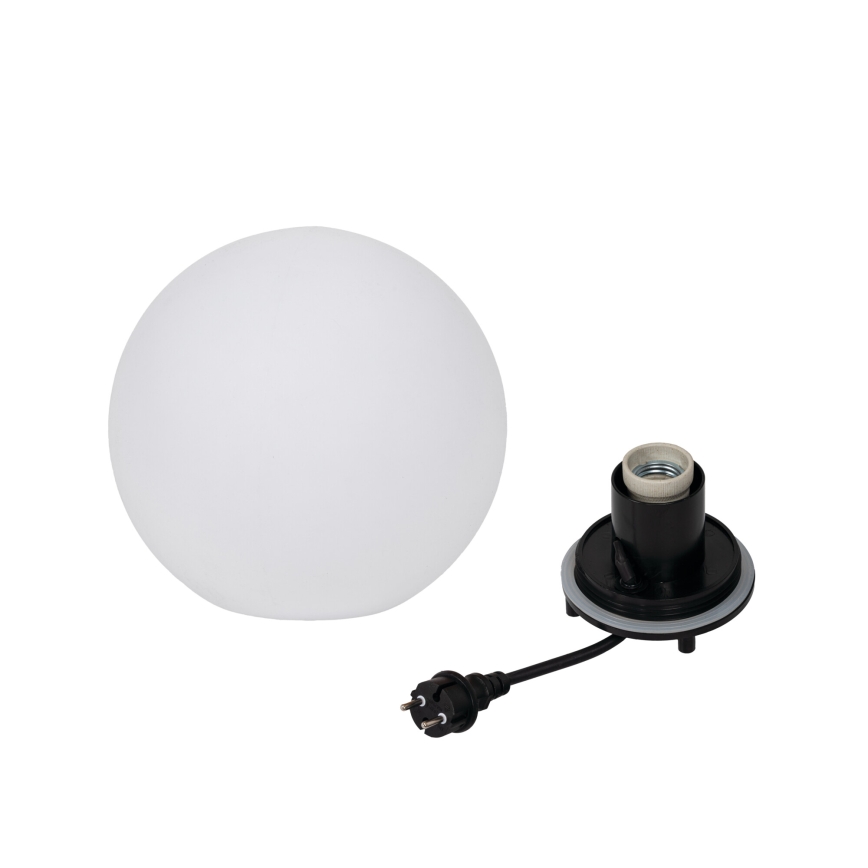 Utomhuslampa STONO 1xE27/15W/230V Ø 20 cm IP65 vit