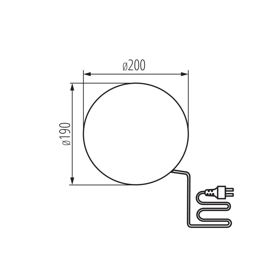 Utomhuslampa STONO 1xE27/15W/230V Ø 20 cm IP65 vit