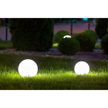 Utomhuslampa STONO 1xE27/20W/230V Ø 30 cm IP65 vit
