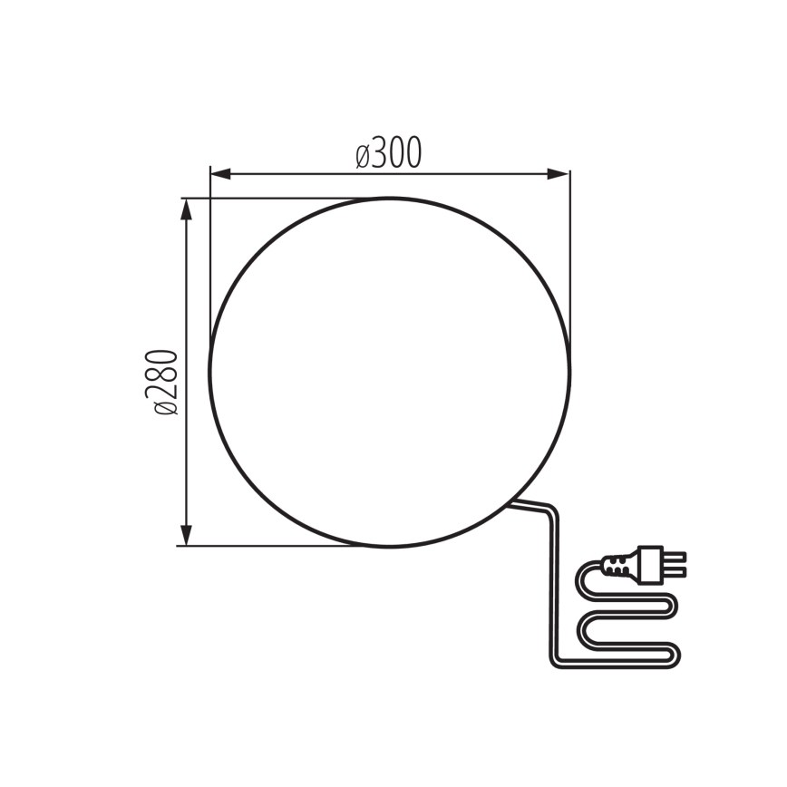 Utomhuslampa STONO 1xE27/20W/230V Ø 30 cm IP65 vit