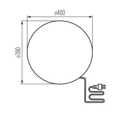 Utelampa STONO 1xE27/20W/230V Ø 40 cm IP65 vit