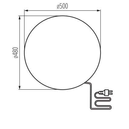 Utomhuslampa STONO 1xE27/20W/230V Ø 50 cm IP65 vit