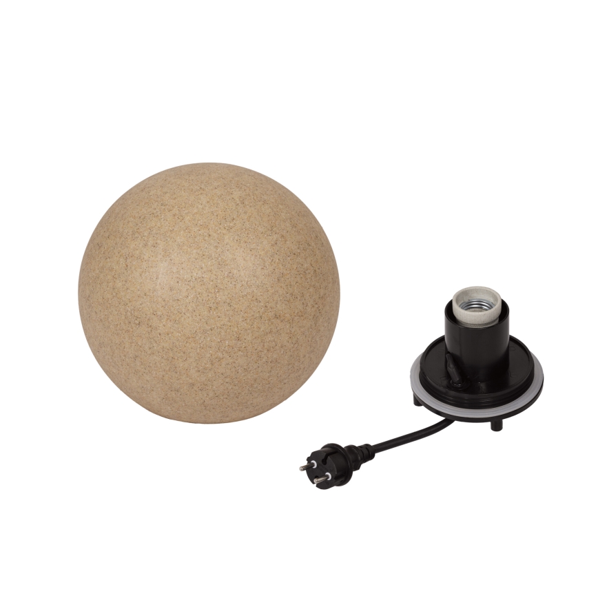 Utomhuslampa STONO 1xE27/15W/230V Ø 20 cm IP65 beige