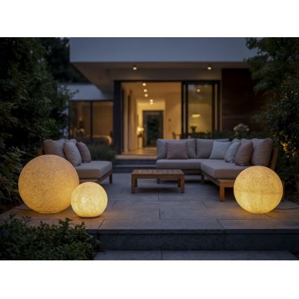 Utomhuslampa STONO 1xE27/20W/230V Ø 30 cm IP65 beige