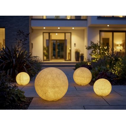 Utomhuslampa STONO 1xE27/20W/230V Ø 40 cm IP65 beige