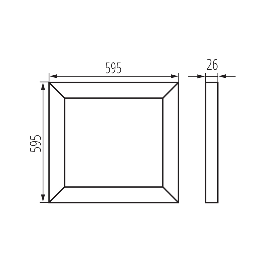 LED-inbyggnadsram för undertak AVAR LED/32W/230V 3000/4000/6000K 60x60 cm UGR19