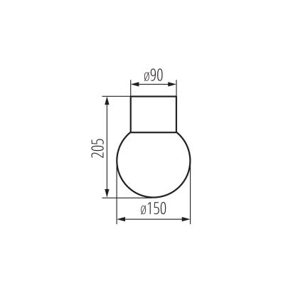 Utomhusspotlight STONO 1 x E27 (max 15 W), 230 V, IP65, antracit