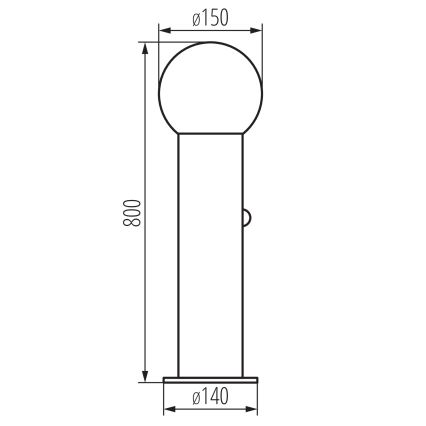 Utomhuslampa med rörelse- och skymningssensor STONO 1xE27/15W/230V 80 cm IP65 antracit