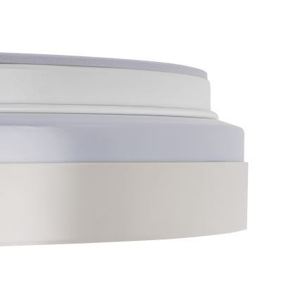 Dimbart LED-takarmatur LIXAN LED/47W/230V 3000-6500K diam. 38,6 cm vit/silver + fjärrkontroll