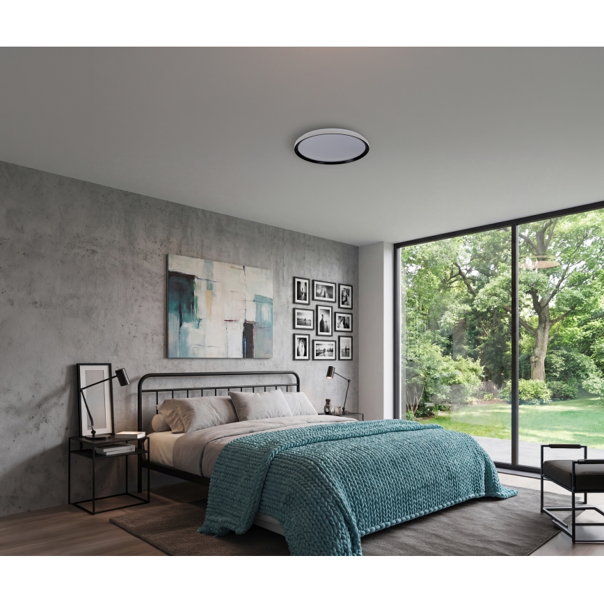 Dimmbar LED-taklampa LIXAN LED/65W/230V 3000-6500K Ø 48,6 cm vit/svart + fjärrkontroll