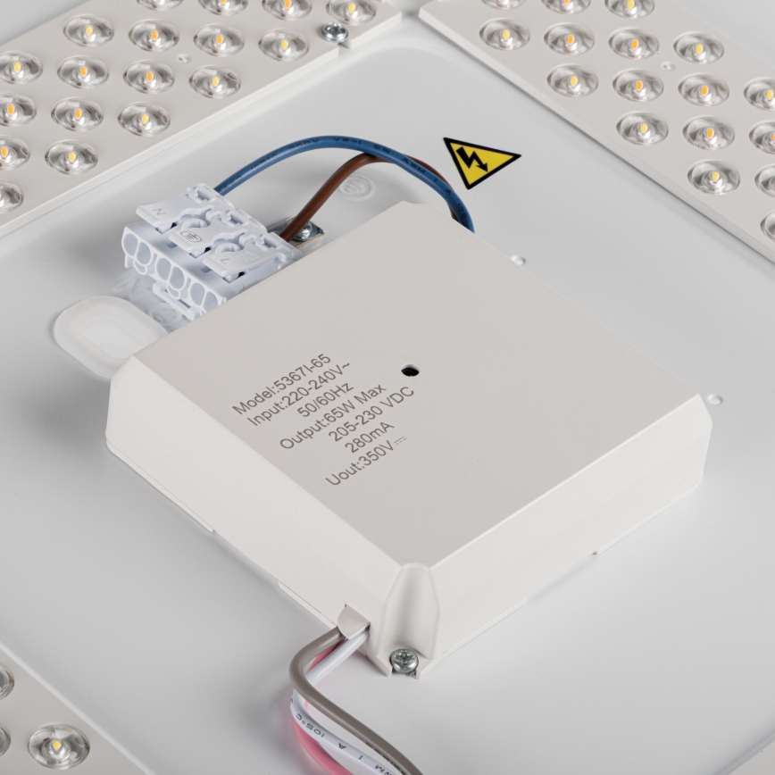Dimmbar LED-taklampa LIXAN LED/65W/230V 3000-6500K Ø 48,6 cm vit/svart + fjärrkontroll