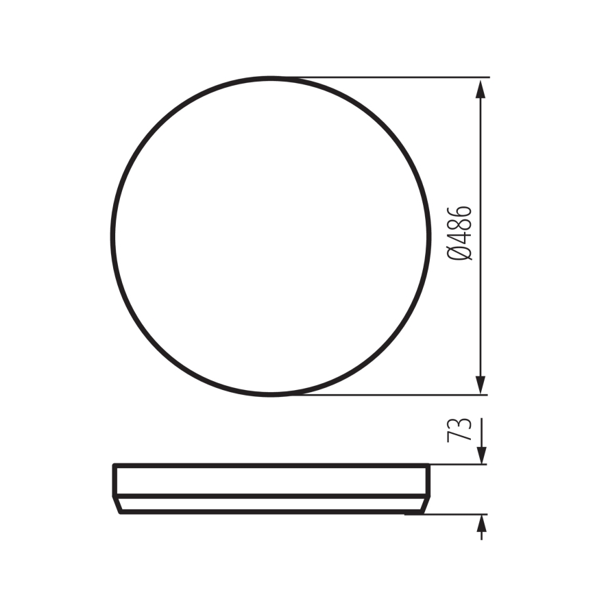 Dimmbar LED-taklampa LIXAN LED/65W/230V 3000-6500K Ø 48,6 cm vit/svart + fjärrkontroll