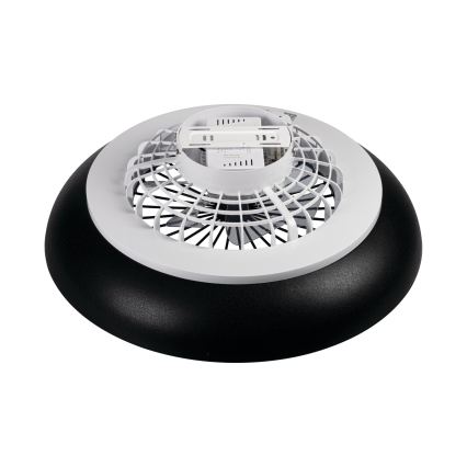 LED RGBW dimmbar taklampa med fläkt PLAVE PAN LED/48W/230V 3000-6500K Ø 60 cm svart + fjärrkontroll