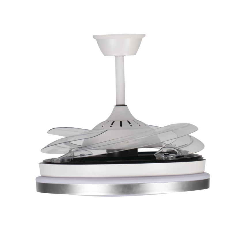 LED dimbar taklampa med fläkt PLAVE LED/36W/230V 3000-6500K silver/vit + fjärrkontroll
