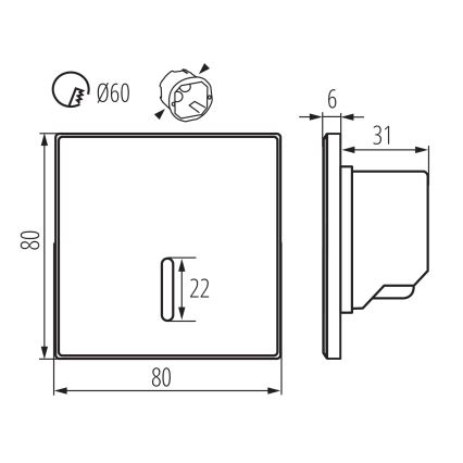 LED trapparmatur MAGNIK LED/1,7W/230V 2700/3300/3900/4600/5700K vit fyrkantig