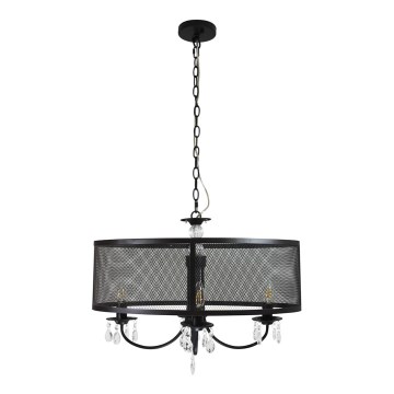 Kedjelampa BRESSO 4xE14/12W/230V svart