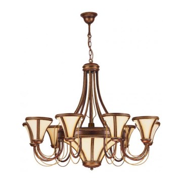 Kemar T/9 - Ljuskrona TANAJA 9xE14/60W+1xE27/100W röd