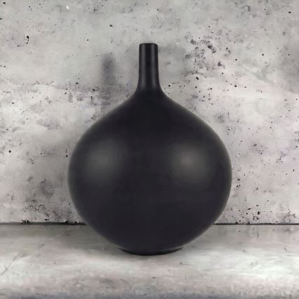 Keramikvas 24 cm matt svart