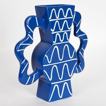Keramikvas 37,5x35,5 cm blå