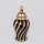 Keramisk burk 30x14,8 cm guld/svart